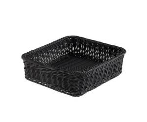 Cestino quadrato Vanity in PPL 32,5x32,5x10 cm nero - 24341