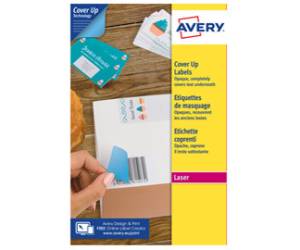 Etichette adesive coprenti BlockOut in carta permanenti 199,6 x 289,1 mm 25 fogli bianco - 21655