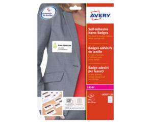 Etichette badge in seta acetata laser rimovibili 80 x 50 mm 20 fogli bianco - 21992