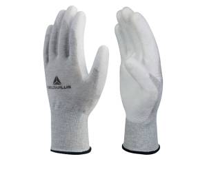 Guanti antistatico VE702PESD poliestere carbonio taglia 08 bianco - 23513