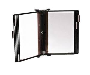 Leggio antibatterico da muro 10 buste A4 nero - 23252