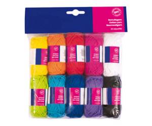 Matassa 100 cotone lungh 30 mt colori assortiti set 10 pezzi - 21329