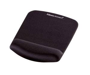 Mousepad con poggiapolsi in FoamFusion Microban PlusTouch nero - 22426