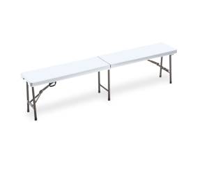 Panca Horeca pieghevole 44 x 30 x 183 cm HDPE bianco - 25017