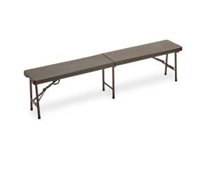 Panca Horeca pieghevole 44 x 30 x 183 cm HDPE noce - 25016