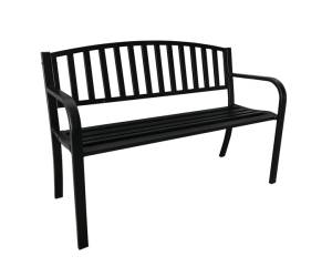 Panca da giardino Hollywood 75 x 50 x 120 cm acciaio verniciato nero - 25032