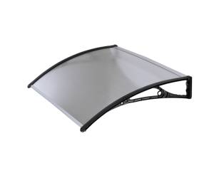 Pensilina modulare 100 x 60 cm policarbonato alveolare trasparente - 25009