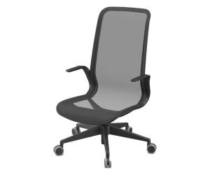 Poltrona direzionale Marilyn MYPFA con braccioli inclusi nero - 21245