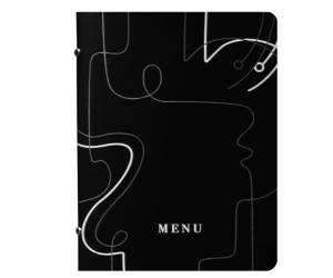PortaMenu linea Linee A5,17x23 cm nero - 24942