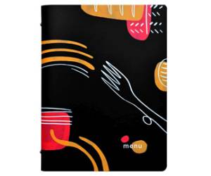 PortaMenu linea Spaghetti A4,24,6x31,6 cm nero - 24944