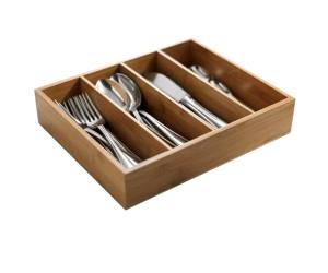 Portabustine portaposate in bamboo 29 x 27,5 x 6 cm colore naturale - 24345