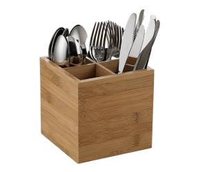 Portaposate in bamboo 15 x 15 x 15 cm colore naturale - 24342