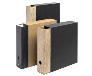 Registratore con custodia Wood 23 x 33 cm dorso 8 cm colori assortiti - 21273