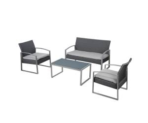 Salotto Alicante bianco grigio set 4 elementi - 25024