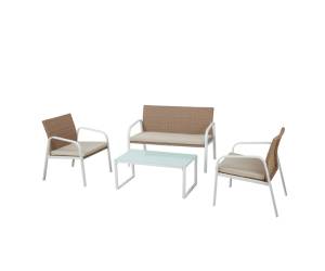 Salotto Madeira bianco beige set 4 elementi - 25028