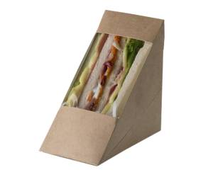 Scatole per sandwich Street Food in carta kraft 12,3 x 7,2 x 12,3 cm - 24363