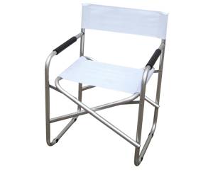 Sedia pieghevole Regista 79 x 47 x 57 cm alluminio PVC bianco - 25039