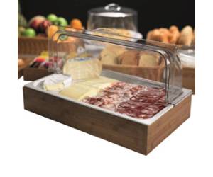 Set espositore buffet 53 x 32 cm acacia melamina naturale - 24348