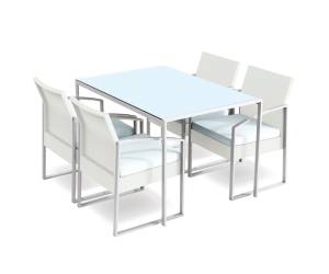 Set pranzo Bilbao bianco grigio set 5 elementi - 25019