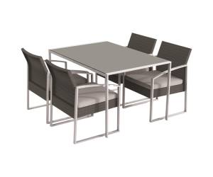 Set pranzo Bilbao nero grigio set 5 elementi - 25021