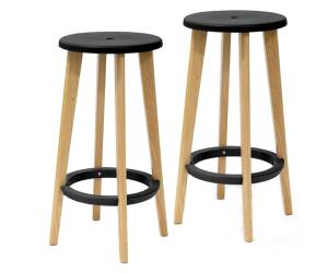 Sgabelli Woody nero faggio set 2 pezzi - 20239