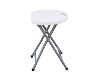 Sgabello Horeca pieghevole 44 x 30 x 30 cm HDPE bianco - 25026