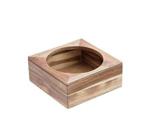 Supporto per ciotola in bamboo 26x26x11 cm colore naturale - 24346