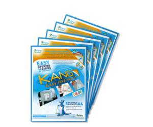 Tasca a L con retro magnetico A4 blu - 23245