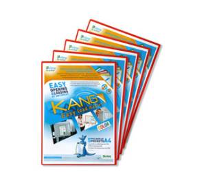 Tasca a L con retro magnetico A4 rosso - 23243