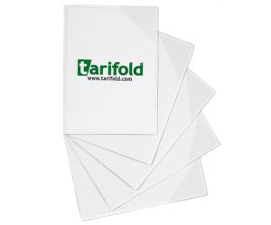 Tasca a L con retro magnetico A5 trasparente rosso - 23257