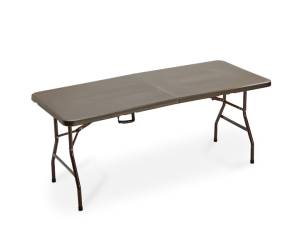 Tavolo Horeca pieghevole 74 x 76 x 183 cm HDPE noce - 25043