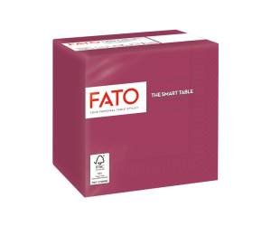 Tovagliolo carta 24 x 24 cm 2 veli bordeaux - 24025