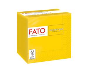 Tovagliolo carta 24 x 24 cm 2 veli giallo - 23958