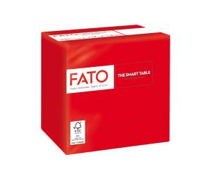 Tovagliolo carta 24 x 24 cm 2 veli rosso - 23747