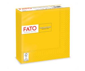 Tovagliolo carta 33 x 33 cm 2 veli giallo - 23795