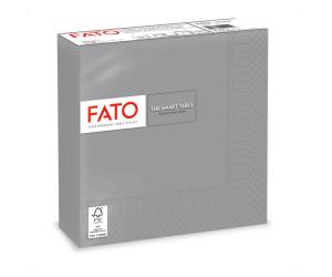 Tovagliolo carta 33 x 33 cm 2 veli grigio - 24029