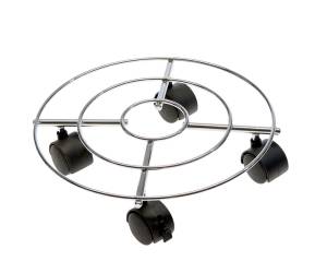 Trolley portavaso in acciaio diametro 30 cm - 25100