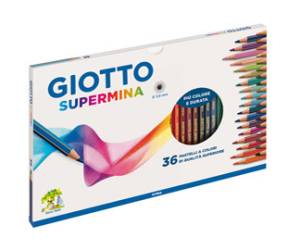 Pastello Supermina - mina 3,8 mm - colori assortiti - astuccio 36 pezzi - Giotto - 23590000 - 8000825235917 - DMwebShop