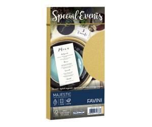 Busta Special Events metal oro - 110 x 220 mm - 120 gr - conf. 10 buste - Favini - A57H154 - 8007057747683 - DMwebShop