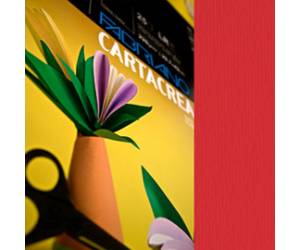 Cartoncino CartaCrea - 35 x 50 cm - 220 gr - ciliegia - blister 10 fogli - Fabriano - 46435127 - 8001348127796 - DMwebShop