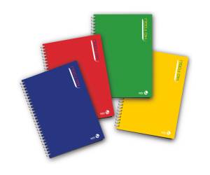 Blocco notes spiralato sul lato lungo 1 rigo 22,3 x 29,7 cm 80 gr 140 fogli - 10700