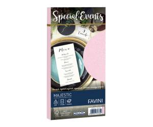 Busta Special Events metal rosa 110 x 220 mm 120 gr confezione 10 buste - 10643