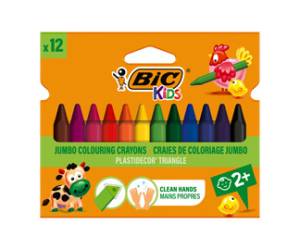 Pastelli Plastidecor in plastica colori assortiti astuccio 12 colori triangle - 10998