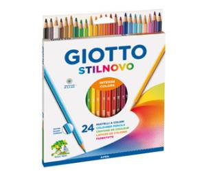Pastelli colorati Stilnovo diametro mina 3,3 mm colori assortiti astuccio 24 pezzi Giotto 256600 - 10977