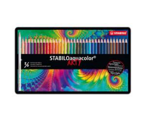 Pastello Aquacolor 1636 tratto 2,80 mm colori assortiti astuccio 36 pezzi - 11011