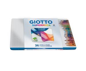 Pastello Supermina mina 3,8 mm colori assortiti astuccio in metallo 36 pezzi - 10978