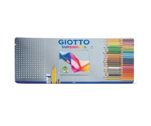 Pastello Supermina mina 3,8 mm colori assortiti astuccio in metallo 50 pezzi - 10976