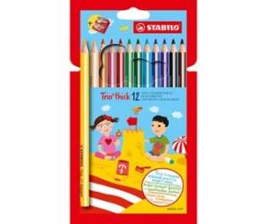 Pastello TrioThick diametro mina 4,2 mm con temperino colori assortiti astuccio 12 pezzi - 11004