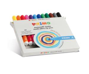 Pennarelli Jumbo punta diametro 7,6 mm colori assortiti astuccio 12 pezzi - 11042