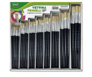 Pennello punta piatta serie 577 punta a spatola in pura setola - 11240